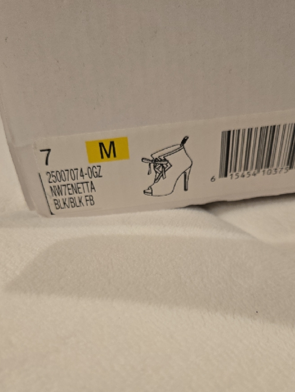 Nine West Black Lace-Up Peep-Toe Ankle Heels - Picture 6 of 6